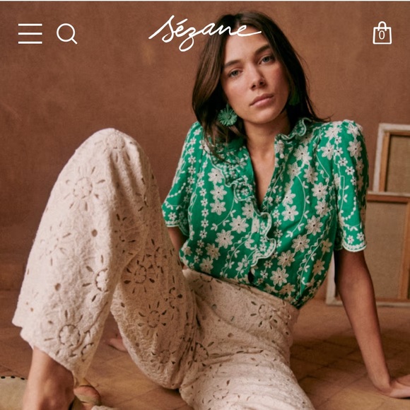 Sézane dahlia shirt - Picture 6 of 8